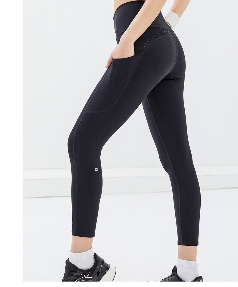 安踏anta安踏运动紧身裤女2022夏季新款修身显瘦瑜伽跑步冰丝健身裤