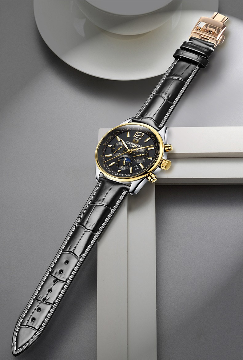 积家表带男代用原装月相大师陀飞轮翻转系列手表表带表链黑色白线金扣