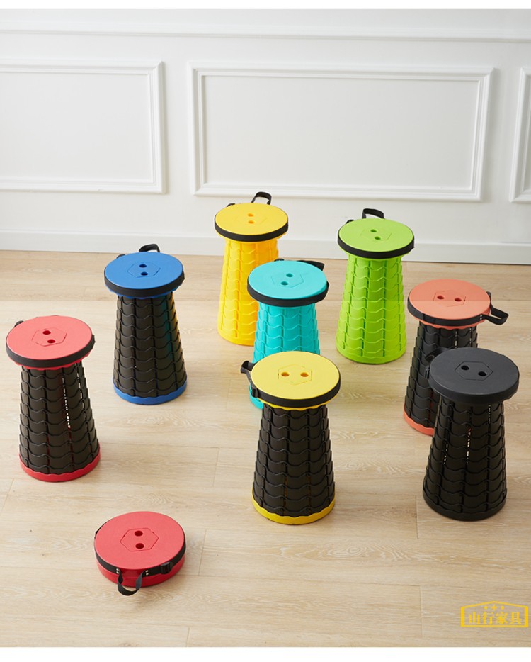 伸缩凳 折叠凳户外便携旅行可调节伸缩凳子网红收缩座椅火车钓鱼排队