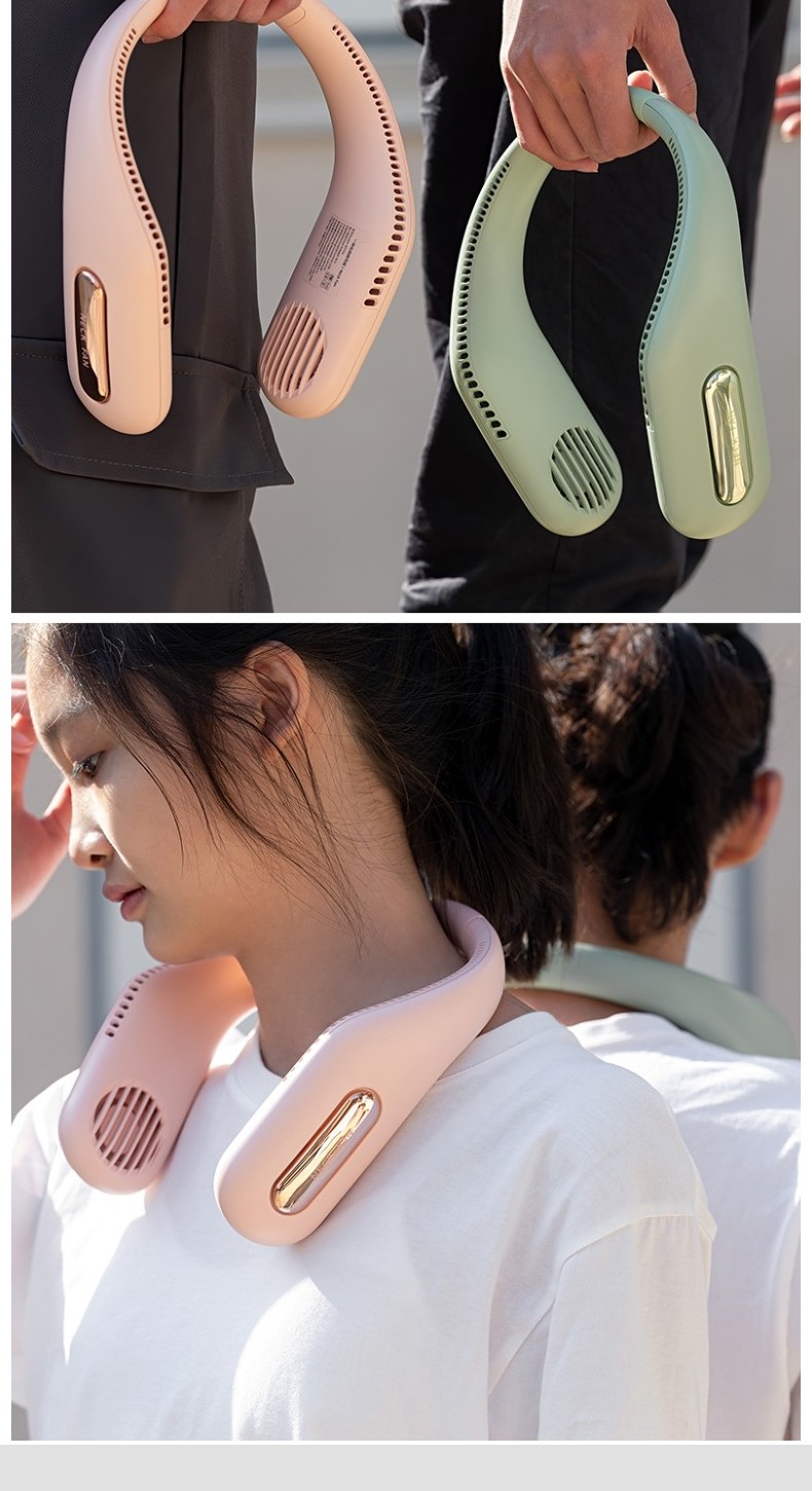 奢狼挂脖风扇迷你挂颈式懒人挂脖子无叶小风扇小电扇便携随身头戴颈部