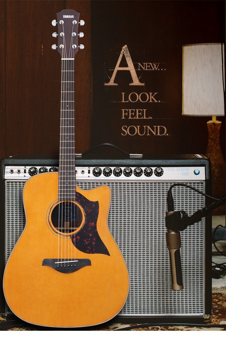 雅马哈yamahaa3r全单电箱吉他a1r面单板民谣a5r缺角木吉他新款a1mtbs