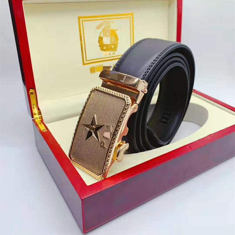 男士皮带自动扣内腰带木盒礼盒装将军腰带送人礼品送爸爸领1导送男友