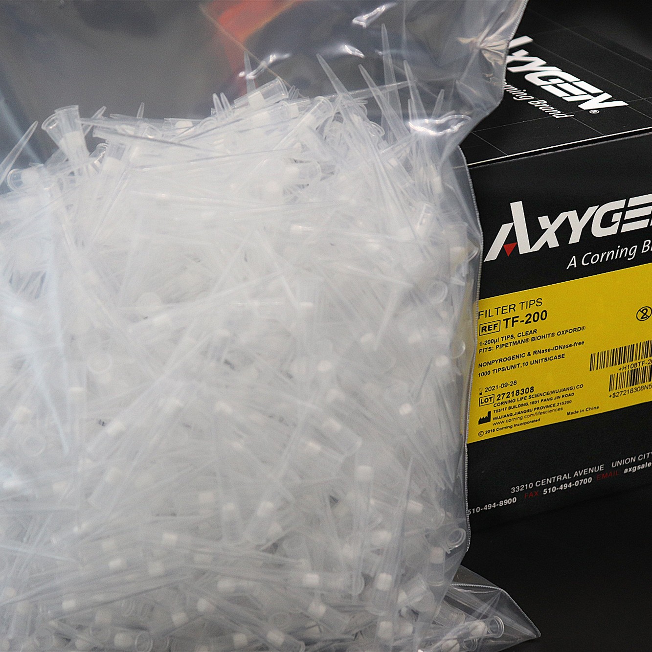 爱思进axygentf200200ul带滤芯袋装吸头枪头枪尖1000支盒1000支盒