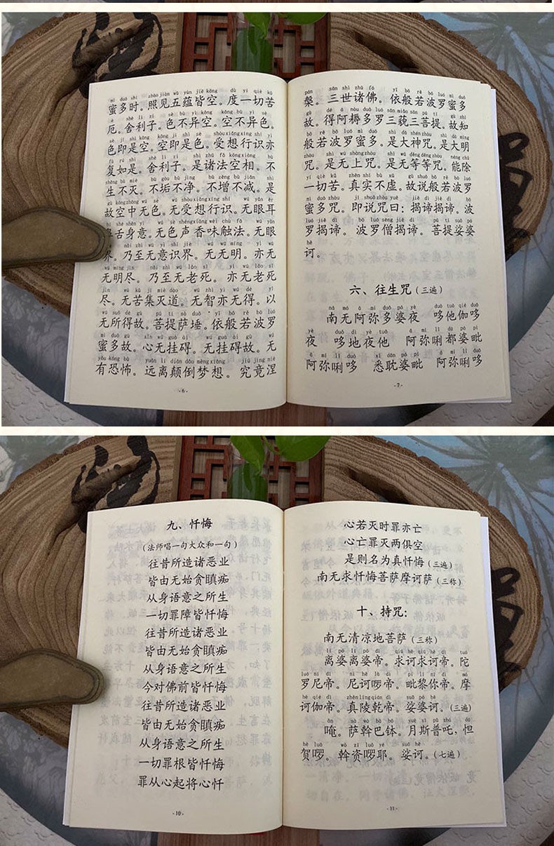 放生仪轨注音版读本简体拼音大字佛经读诵本念诵本佛教经书结缘