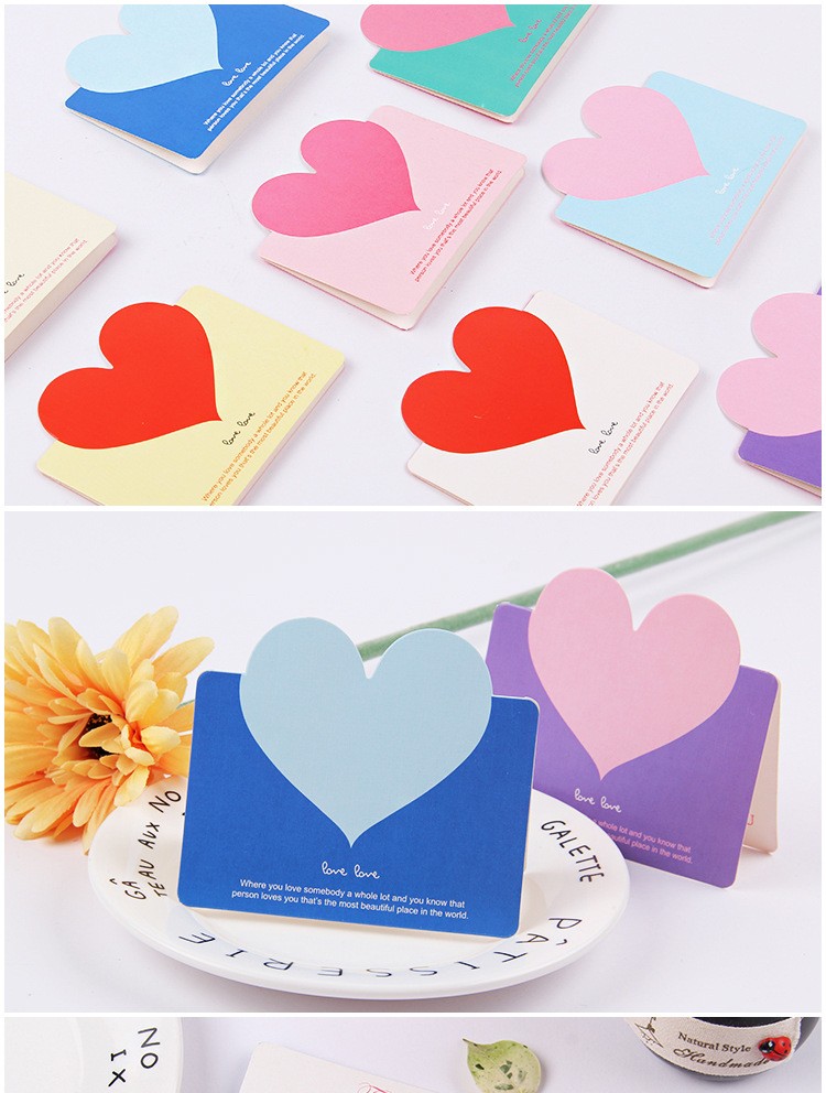 心形贺卡生日贺卡祝福小卡片鲜花小卡片留言卡送朋友送顾客送客户卡片