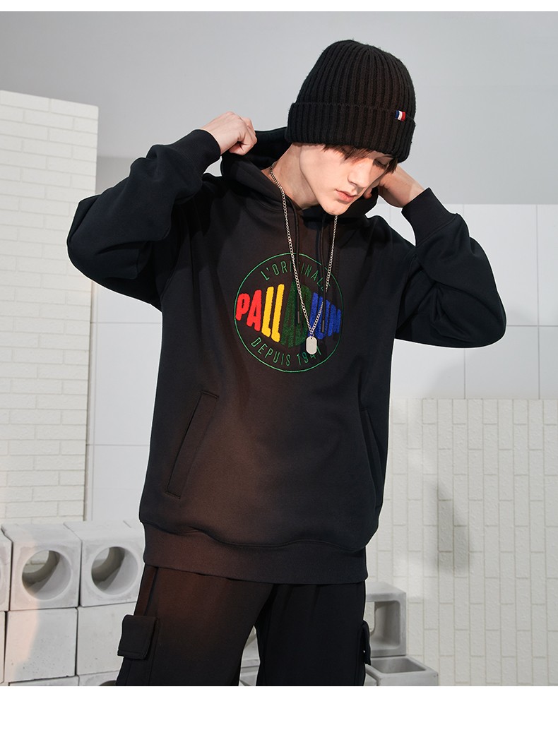 palladium帕拉丁秋冬男女卫衣针织套头帽衫连帽卫衣百搭时尚图案长袖