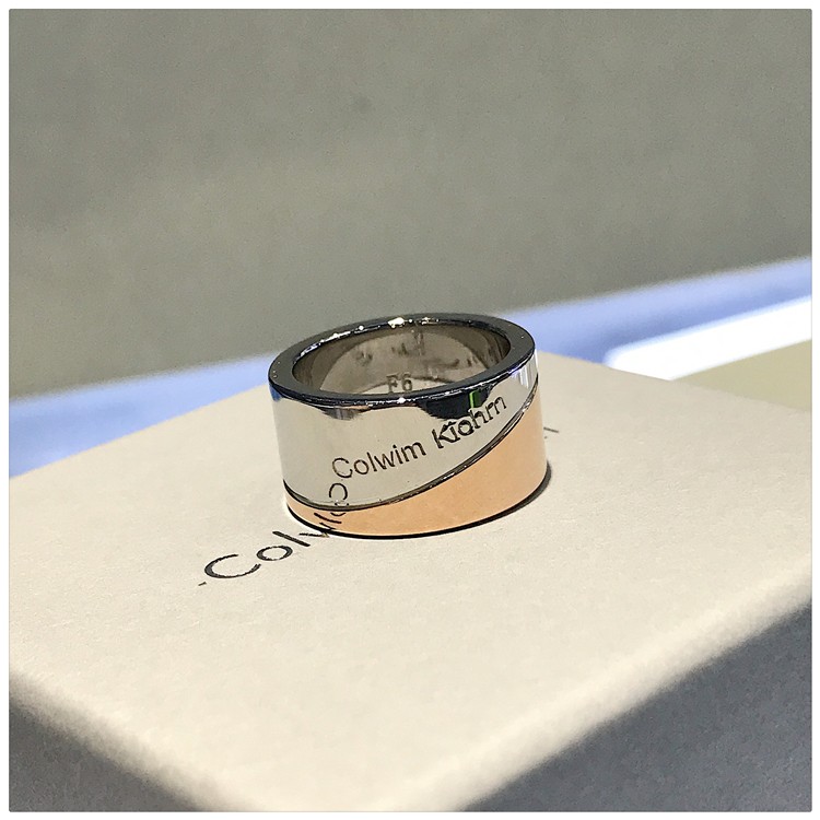 ck旗舰官方店小黑陶瓷戒指情侣对戒时尚饰品男士女士食指一对指环情人