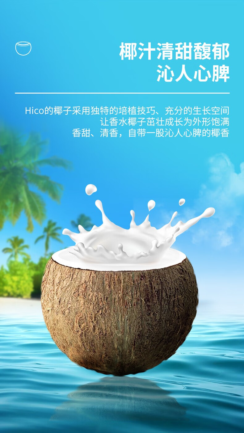尝鲜上架甄的好嗨耶hico泰国原装进口椰汁饮料多口味果汁椰子水椰果