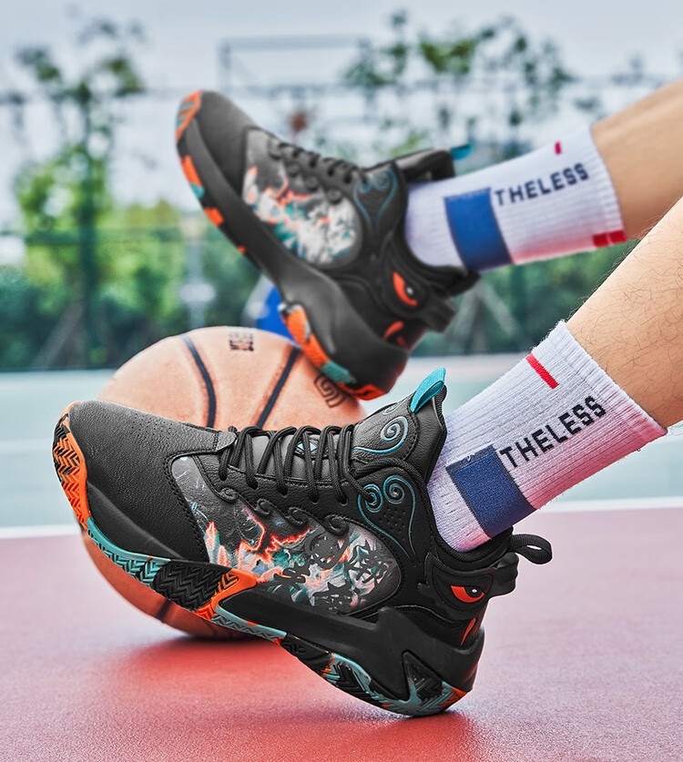 【超大码】泉佰大脚篮球鞋男2022新款kt7闪击8实战减震学生运动鞋子