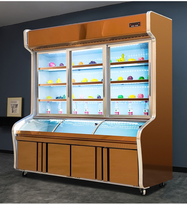 冷冻保鲜柜立式陈列柜熟食凉菜卤菜冰箱全钢全铜热风除雾12米不制冷款