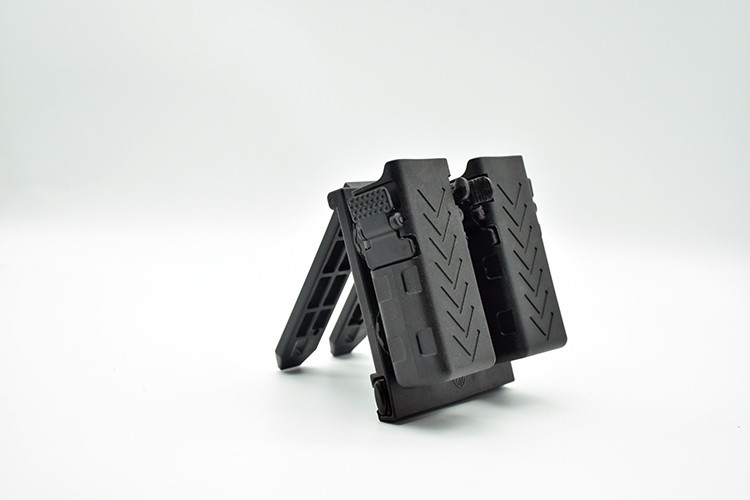 92改塑钢战术快拔g17单双排弹匣腰套通用64式77弹夹套1911双排套 9mm