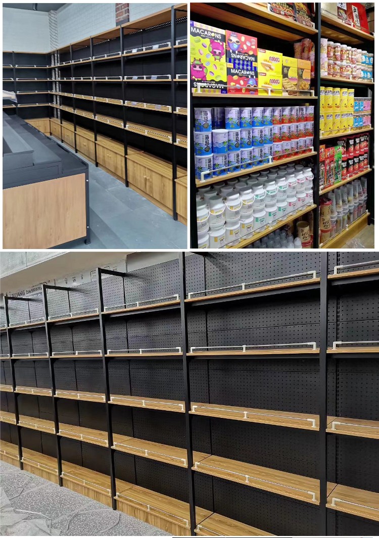 敏极超市货架展示架便利店零食母婴店文具药店烟酒店精品钢木多层展柜