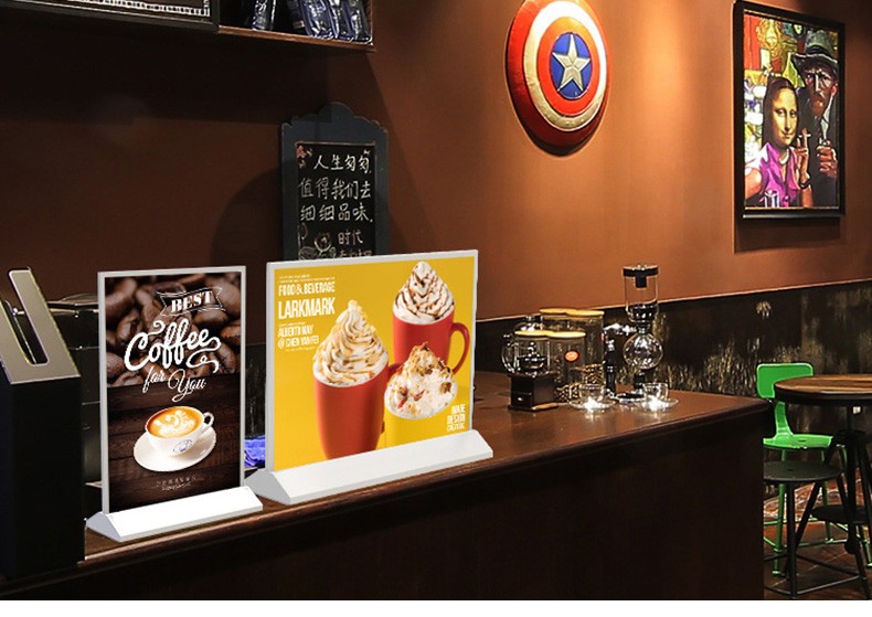 fgacct 桌面广告牌展示牌充电式灯箱双面led发光海报架台卡水牌定制