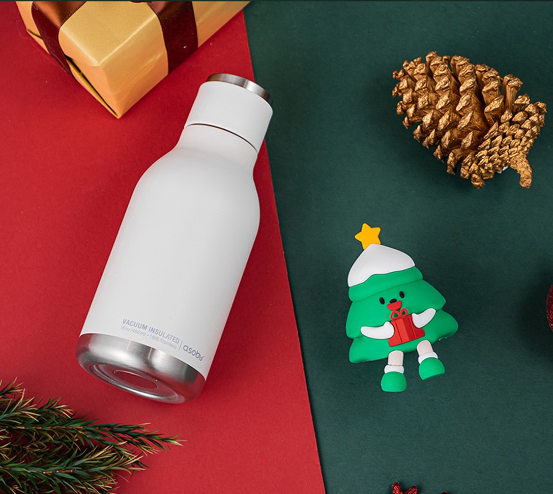 保温杯不锈钢便携男女简约水杯大容量个性创意家用杯子柔雾粉鹿头装饰