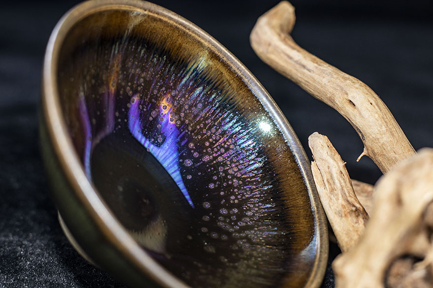 视频看货非遗传承人徐长和曜变建阳建盏礼盒装口径92cm高4cme56