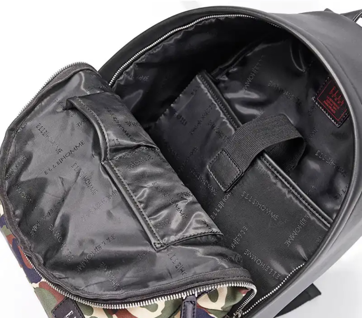 服装百货ellehomme迷彩休闲双肩背包一个