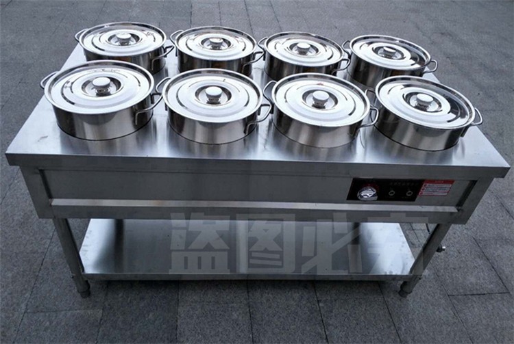 保温粥车商用不锈钢保温粥车暖汤桶车3468桶煲粥车移动电加热保温卖粥