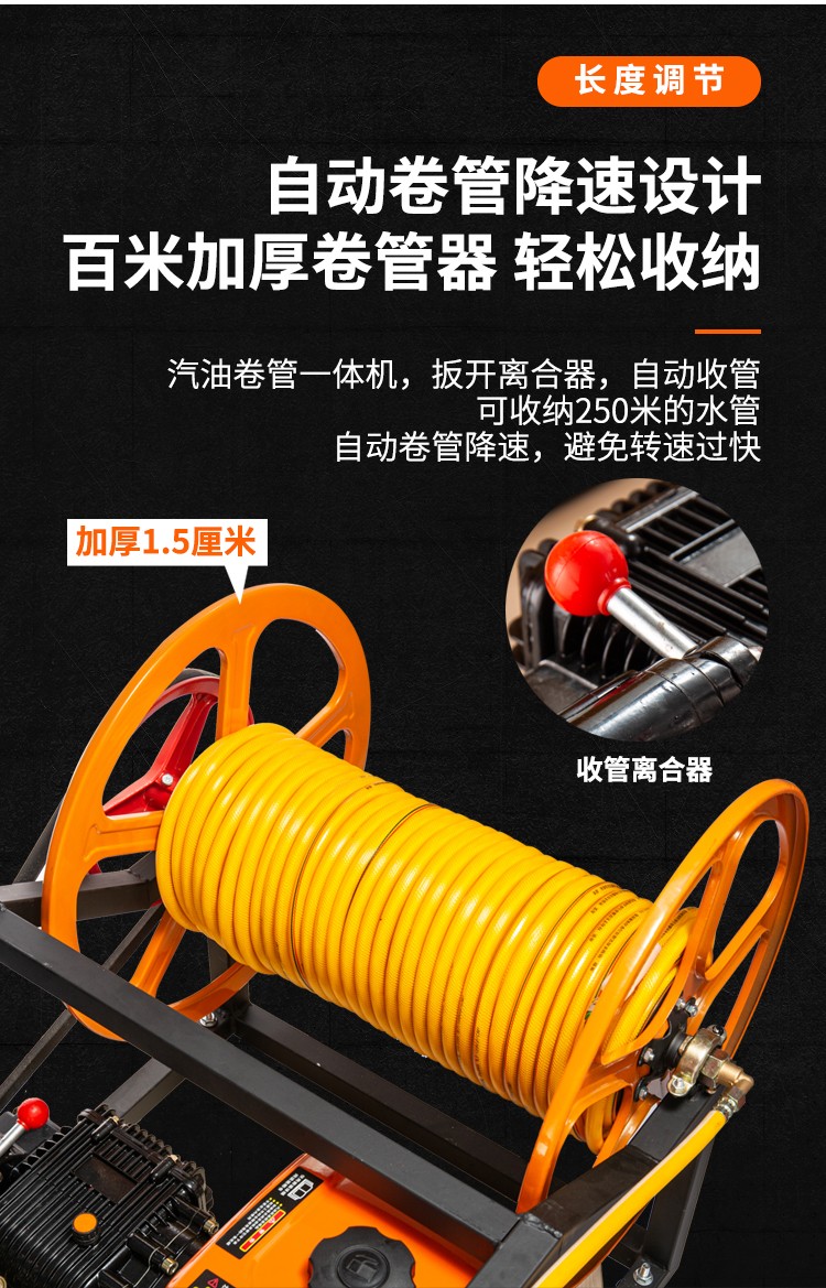 电动打药机农用全自动收管卷管器高压60v48v220v72农用新式喷雾器 48