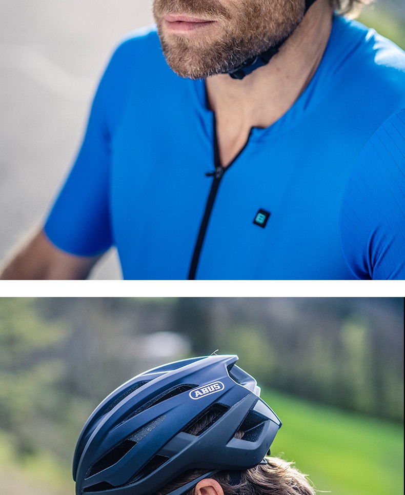 德国abus 自行车头盔山地车头盔男女公路车一体头盔 viantor蓝色 l