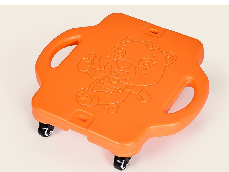 幼儿园大滑板车感统训练器材儿童家用前庭四轮滑板车平衡板 双轴承黑