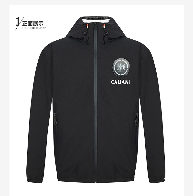 男士礼物caliani丨卡里亚尼奢侈品男装羽绒服男时尚品牌logo装饰连帽