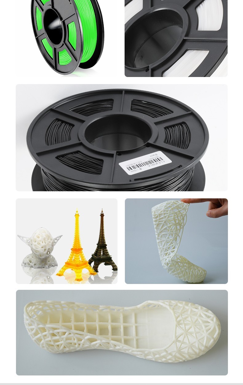 75mm柔软高回弹fdm材料软胶硅胶半透明线条 橙色 0.