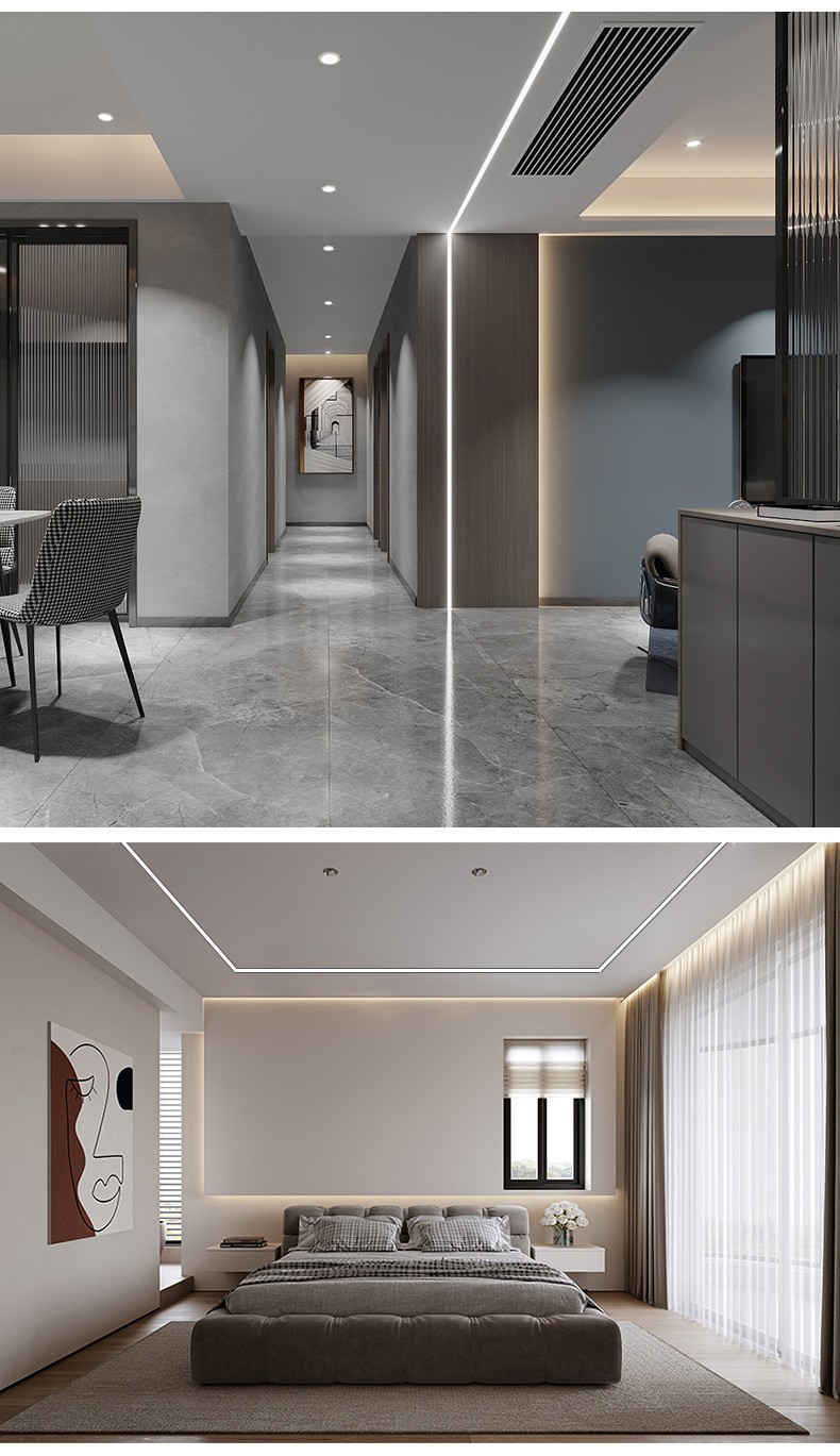 【常规线型灯】奇火线性灯嵌入式暗装led无边框线型灯条形明装铝合金