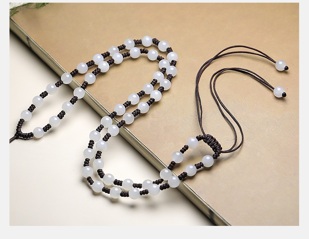 三八节礼物印象眸和田玉吊坠挂绳男女款玉佩挂件绳项链绳送朋友生日