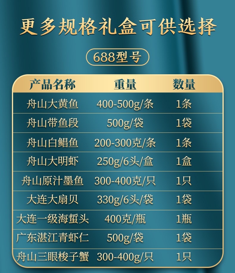 国产舟山海鲜礼盒大礼包冷冻生鲜鲜活送礼组合套餐渔鼎鲜2888型银鳕鱼