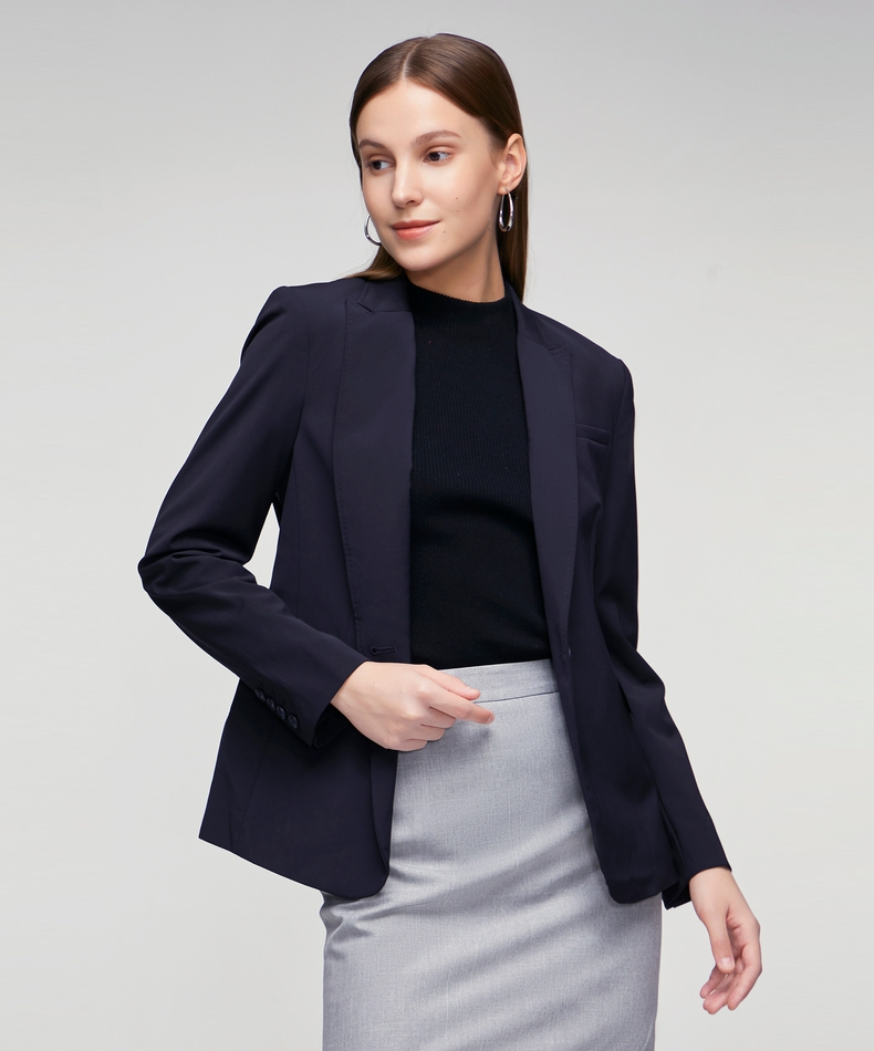 g2000女装秋冬新款一粒扣收腰修身工作装商务风正装西装外套98710527