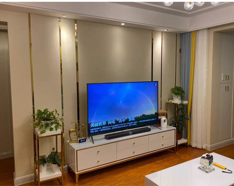 帝士朗不锈钢装饰线条自粘平板客厅吊顶电视背景墙装饰条金属压条黑钛