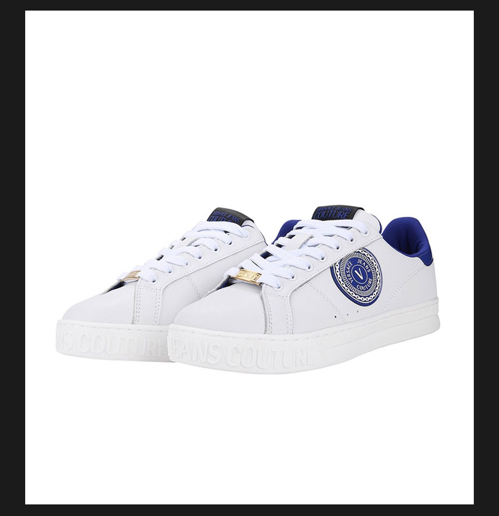 versace jeans couture范思哲(副线) 男士压纹徽标印花休闲鞋板鞋 宝