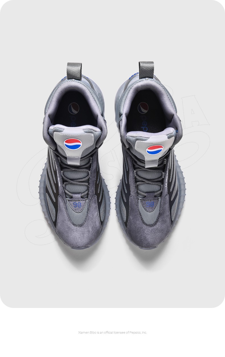 pepsi百事可乐鞋子男冬季2021反光保暖高帮休闲跑步运动鞋男潮鞋厚底