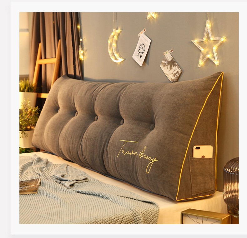 南极人家纺床头靠枕靠背软包高档轻奢可拆洗三角靠垫靠枕榻榻米床靠枕