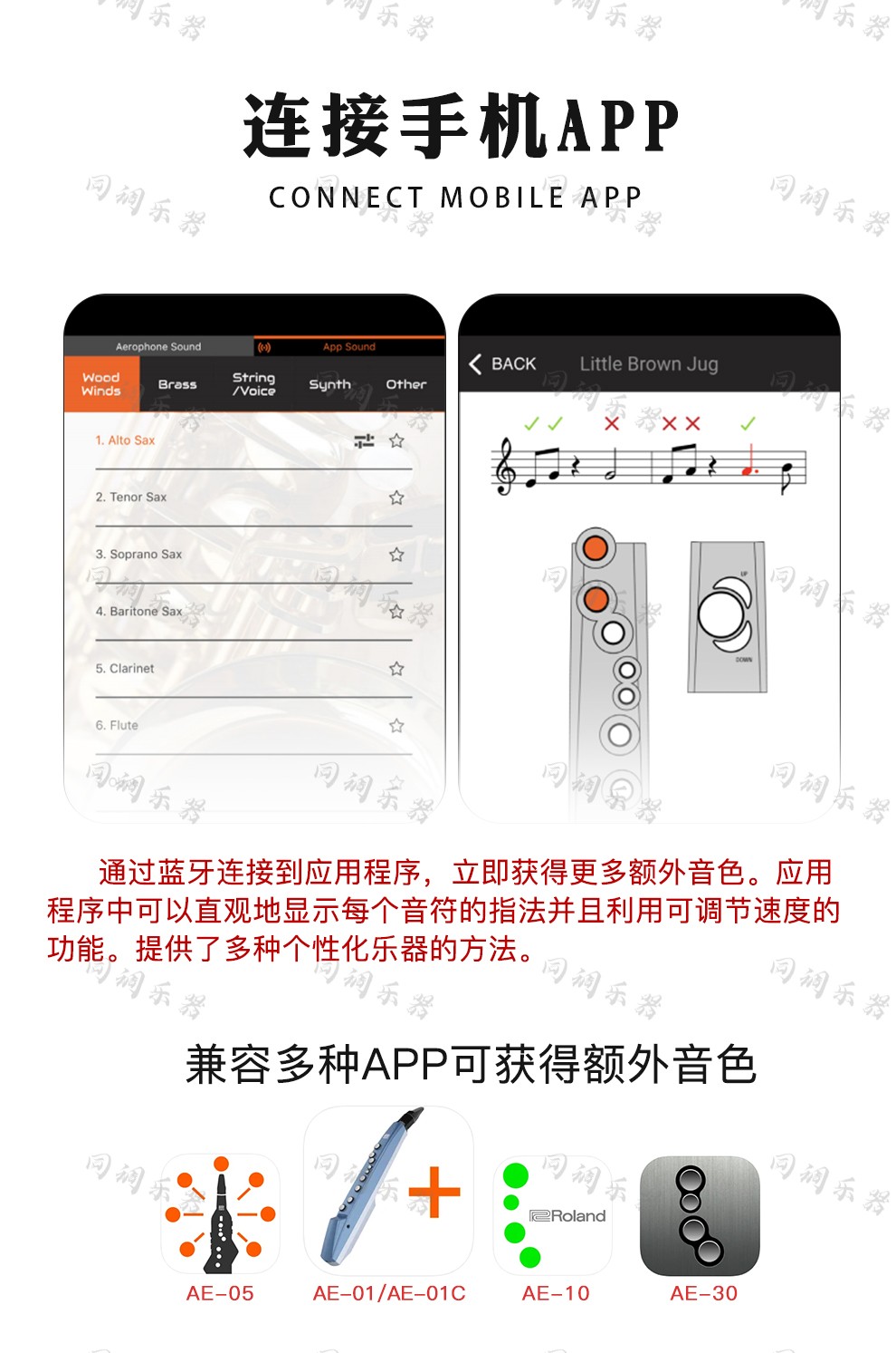 roland罗兰电吹管ae01c电子吹管萨克斯现货ae01aerophonemini