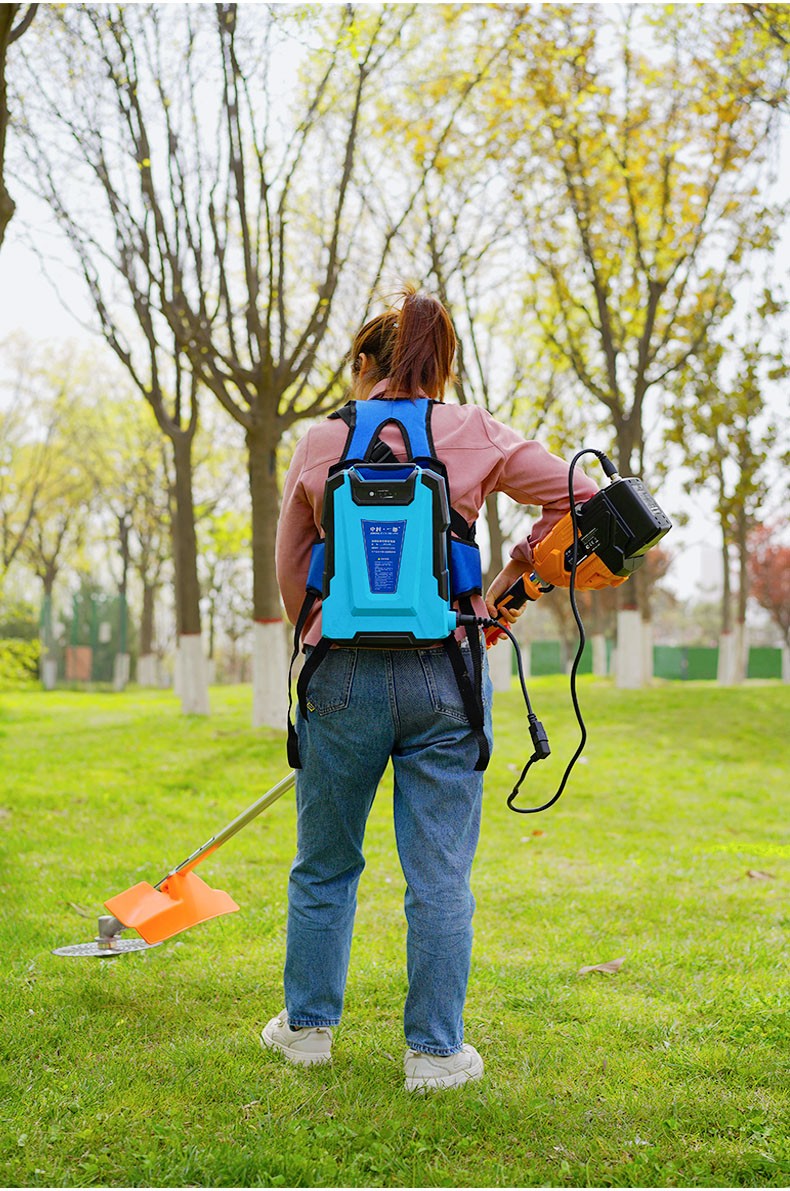 中村一郎充电式电动割草机农用手持大功率除草机背负式草坪打草机割灌