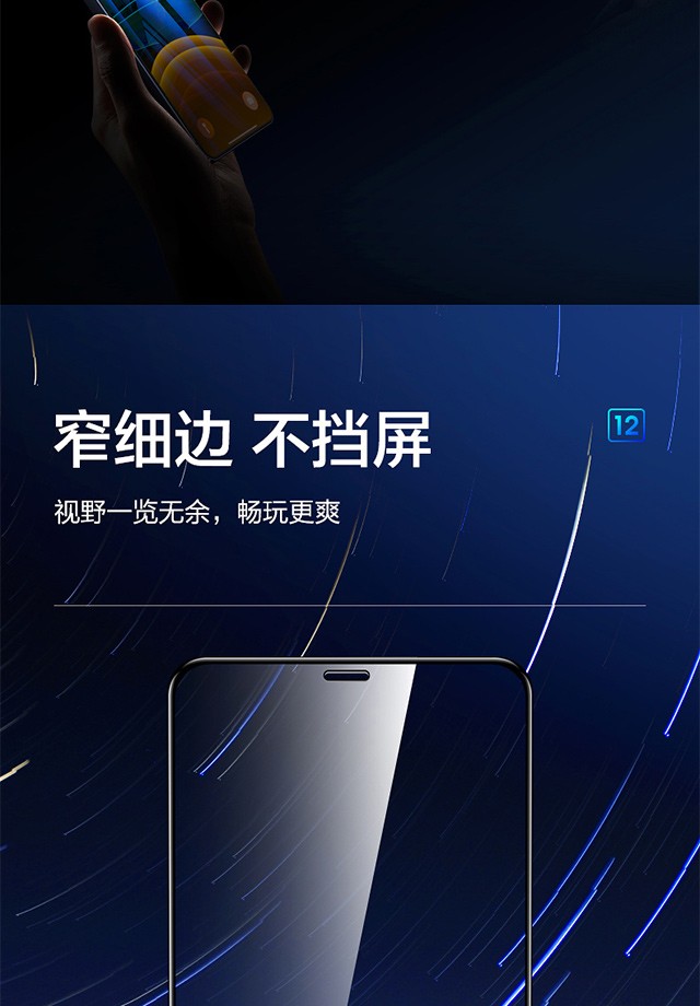 sancore星克适用于苹果12钢化膜iphone12全屏覆盖防窥膜抗摔手机膜全