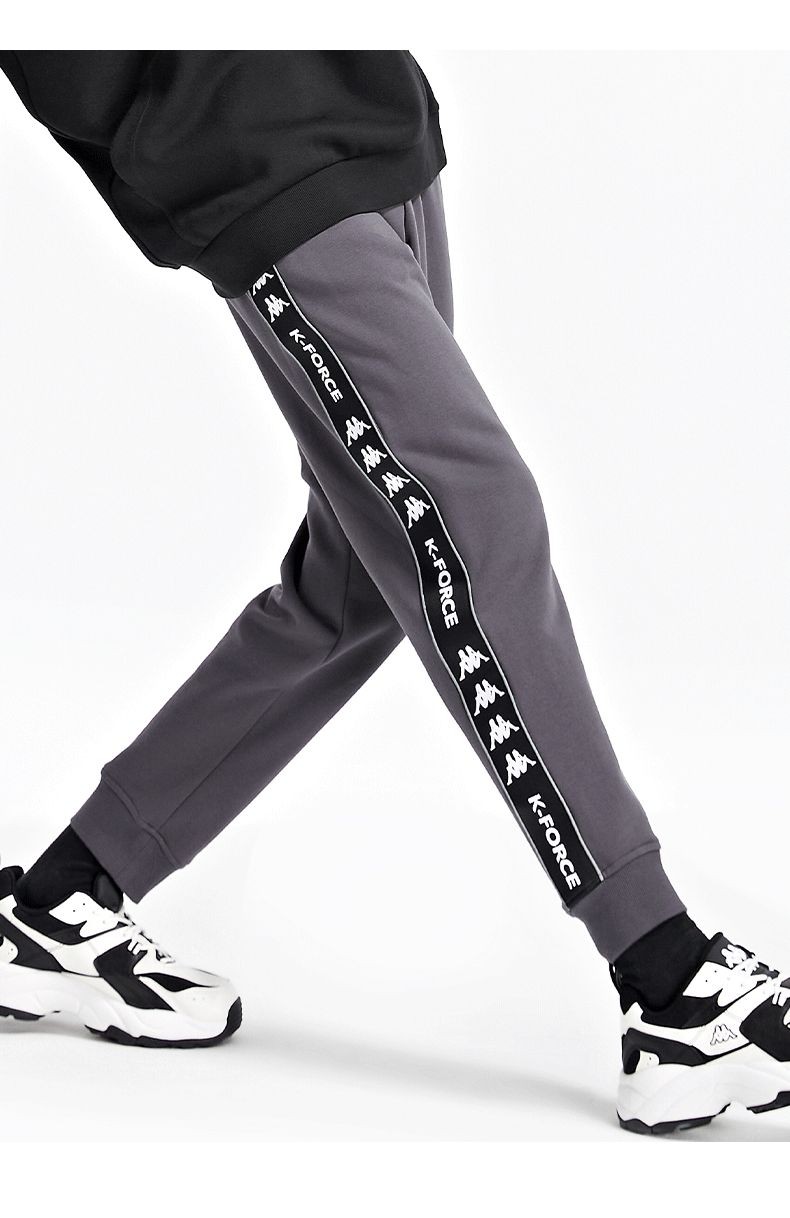 kappa卡帕串标运动裤男秋休闲长收口小脚卫裤k0b52ak30黑色990xl