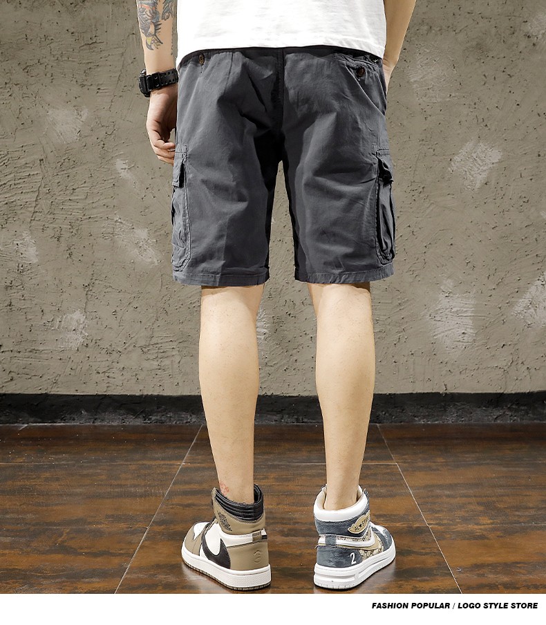 名面工装短裤男宽松夏季薄款男士五分裤夏天男生休闲运动短裤工装裤