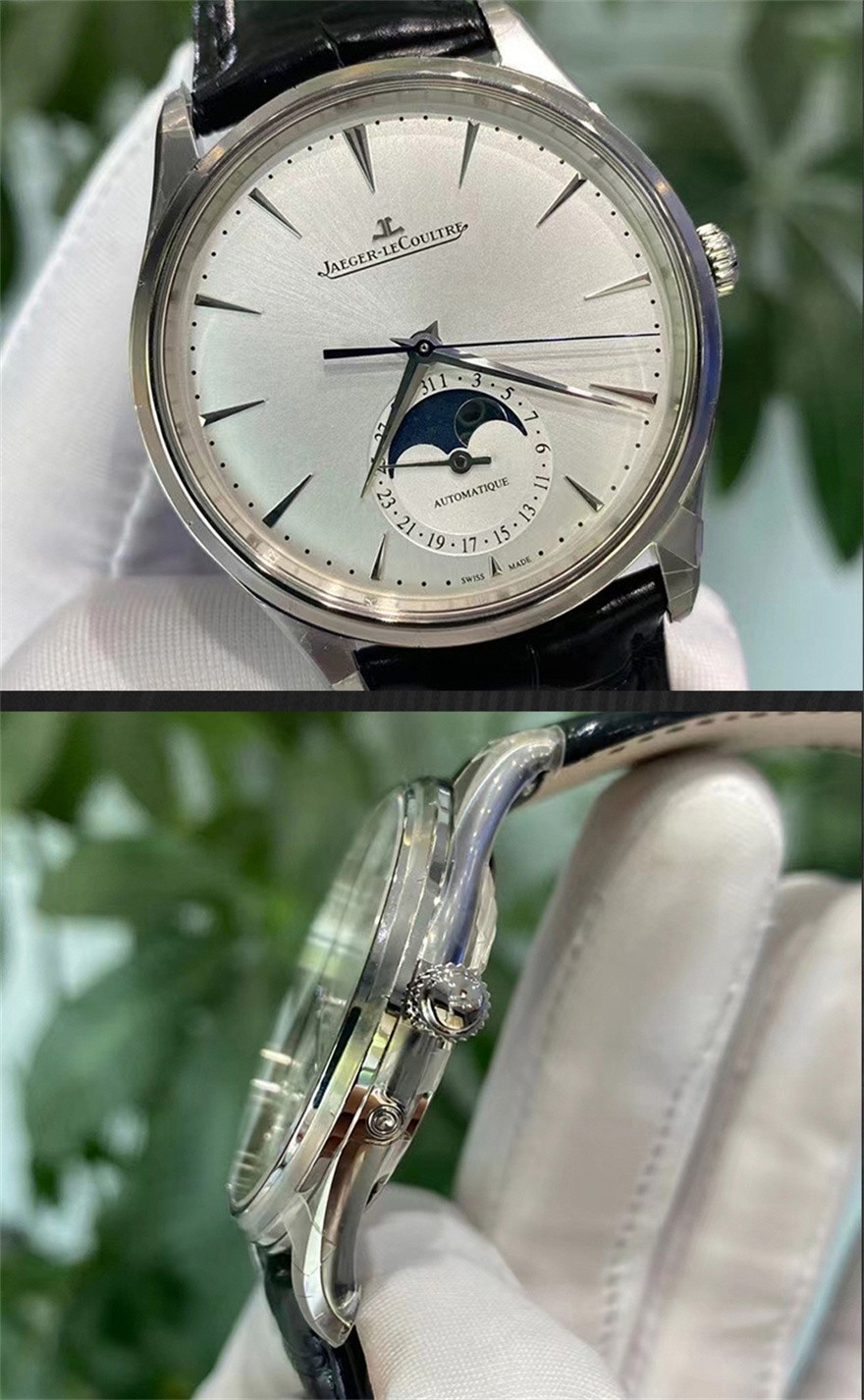 二手99新未使用积家大师系列1368430精钢月相自动机械表男表公价80000