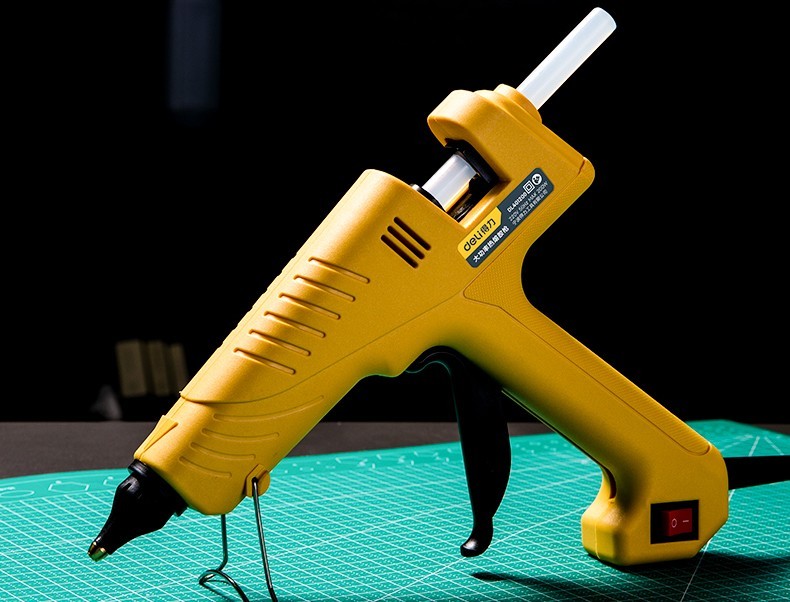 得力(deli专业款热熔胶枪工业级大功率200w电热胶枪家用手工制作打胶
