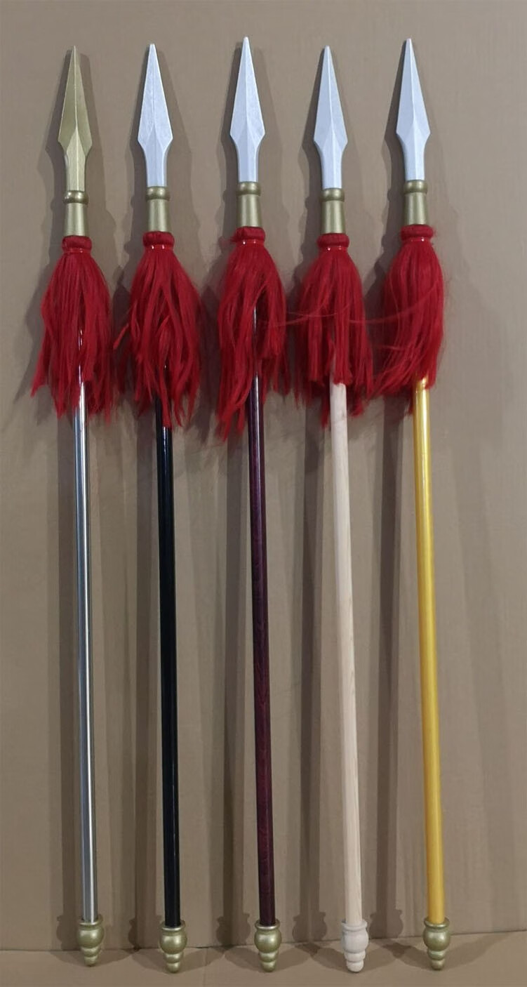 红樱枪儿童节表演红缨枪道具哪吒红孩儿长矛玩具拍摄1米红色杆子