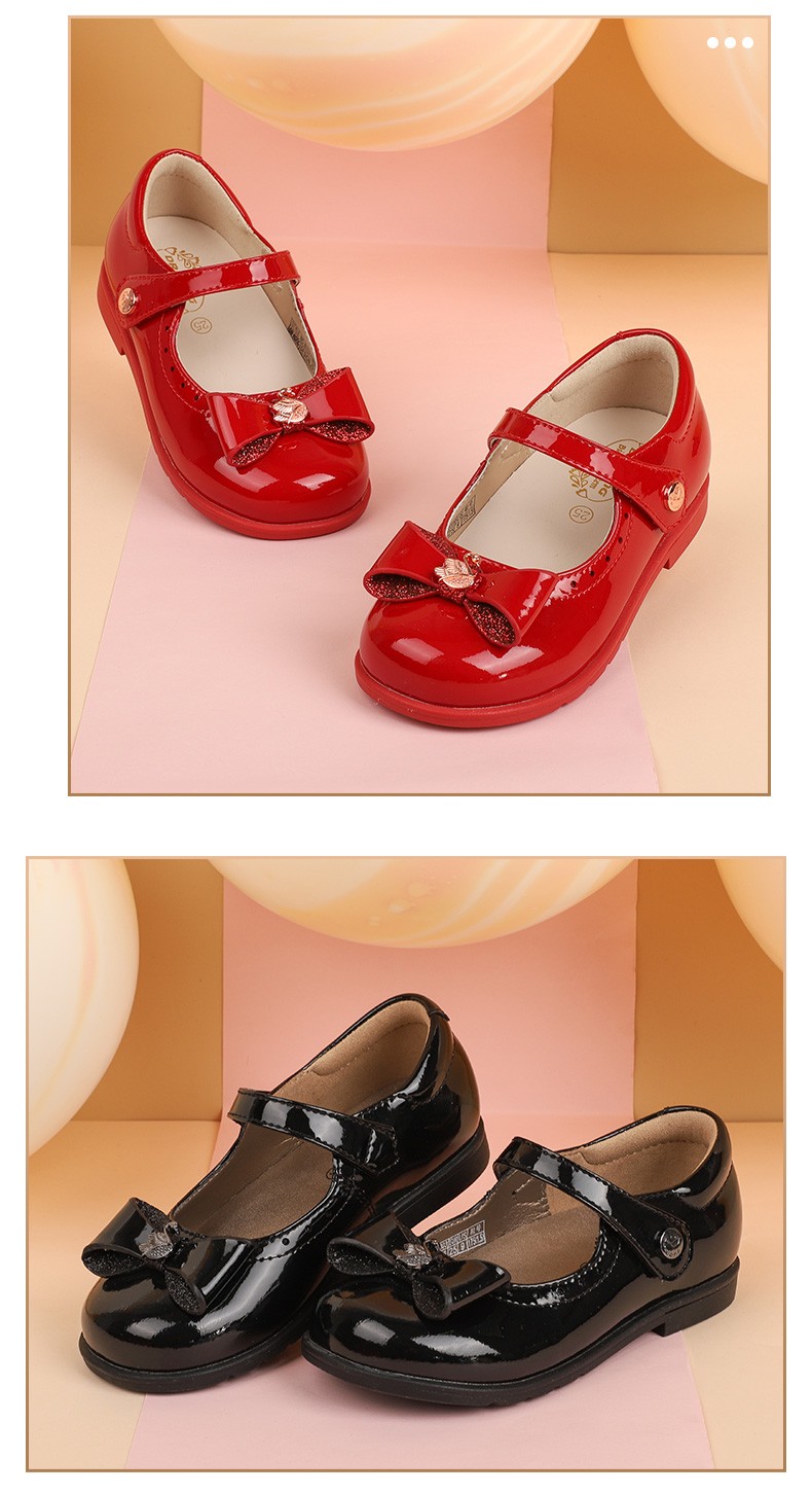kong江博士鞋春季小童幼儿单鞋软底礼仪鞋宝宝公主鞋女童皮鞋六一儿童