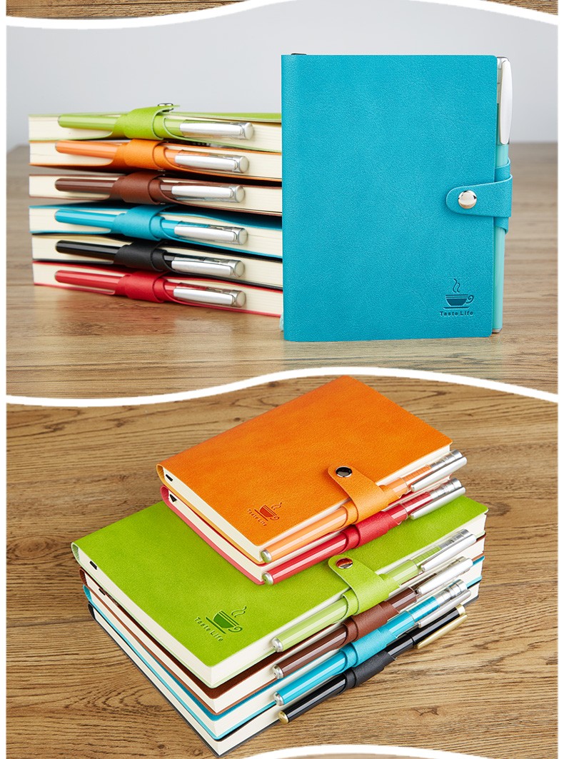 a5软皮笔记本商务简约记事本小清新大学生记事本a6小号日记本加厚带笔