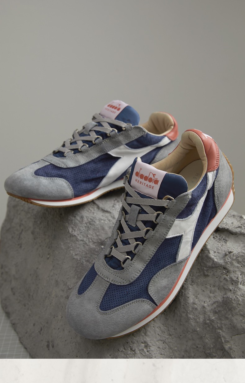 diadora迪亚多纳男鞋女休闲鞋缓震耐磨石洗做旧运动慢跑鞋equipe