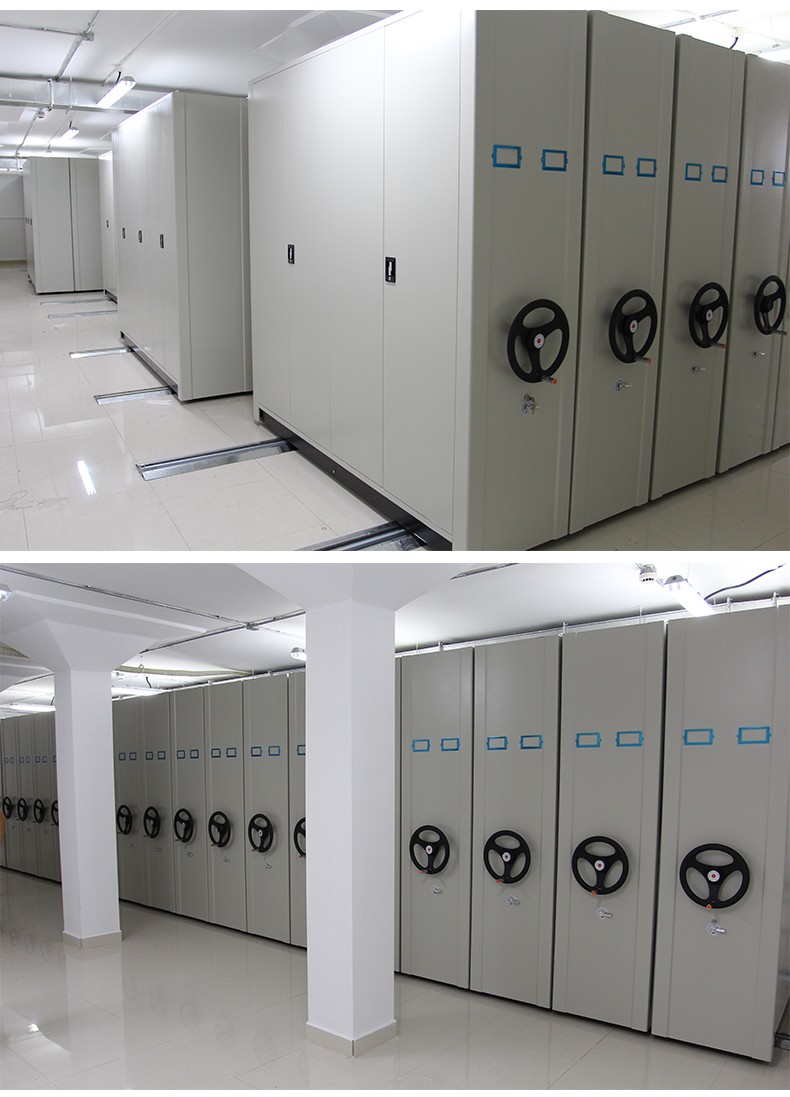 京凯 档案密集架手摇式移动档案柜文件资料架钢制轨道电动密集柜 一列