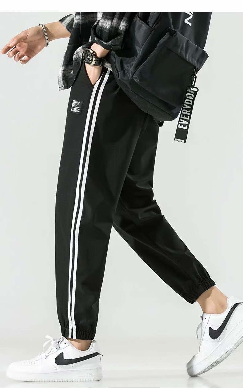 男士运动裤子2021春季新款宽松束脚裤韩版潮流潮牌工装休闲长裤甄萌