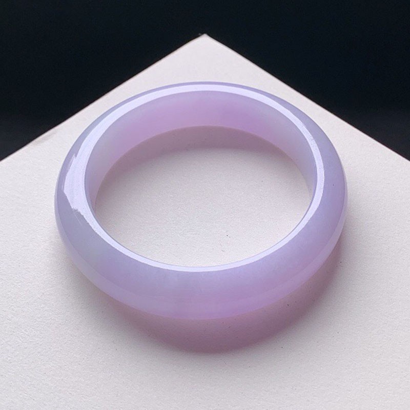1紫罗兰正圈 高端翡翠玉镯缅甸天然翡翠镯子