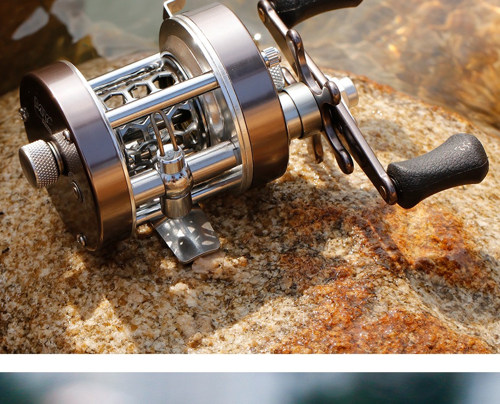 21新款明洋微物鼓轮w300l同步线轨远投马口路亚轮溪流威和金色左手微