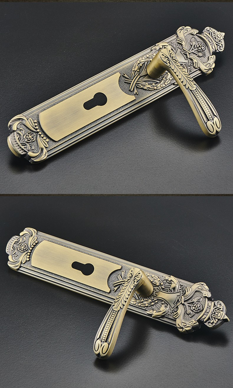 格林美域 欧式纯铜木大门锁 美式全铜别墅门锁 室内卧室房门锁具 红